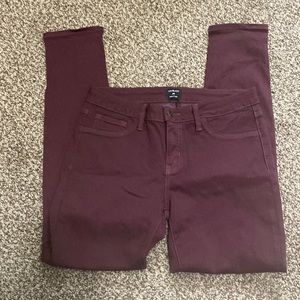 Maroon skinny jeans